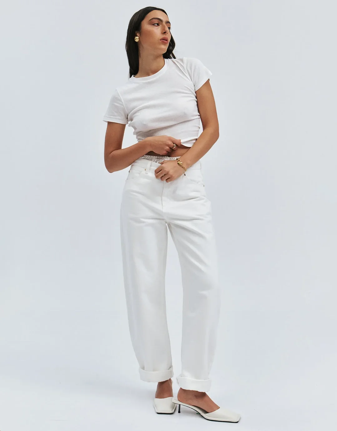 Arc Barrel Jeans - White Gold - Image 7