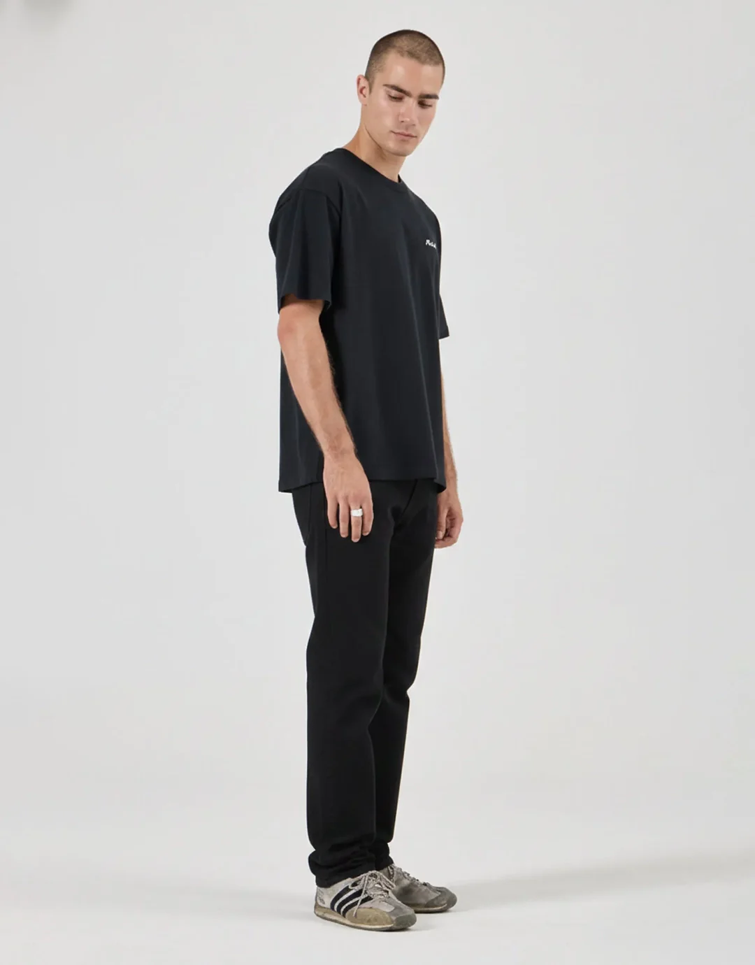 Bronco Slim Straight Denim Jeans - Black - Image 4