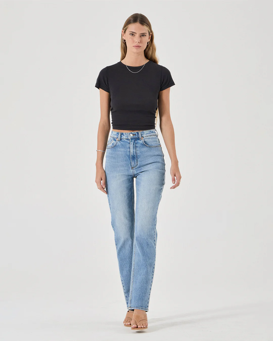 Loulou Straight Long Denim Jeans - Lennon Blue - Image 6