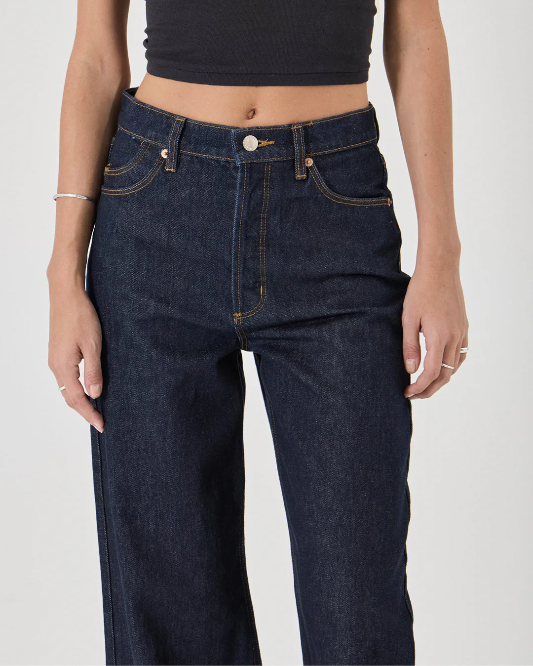 Sailor Long Relaxed Denim Jeans - Dark Rinse - Image 5