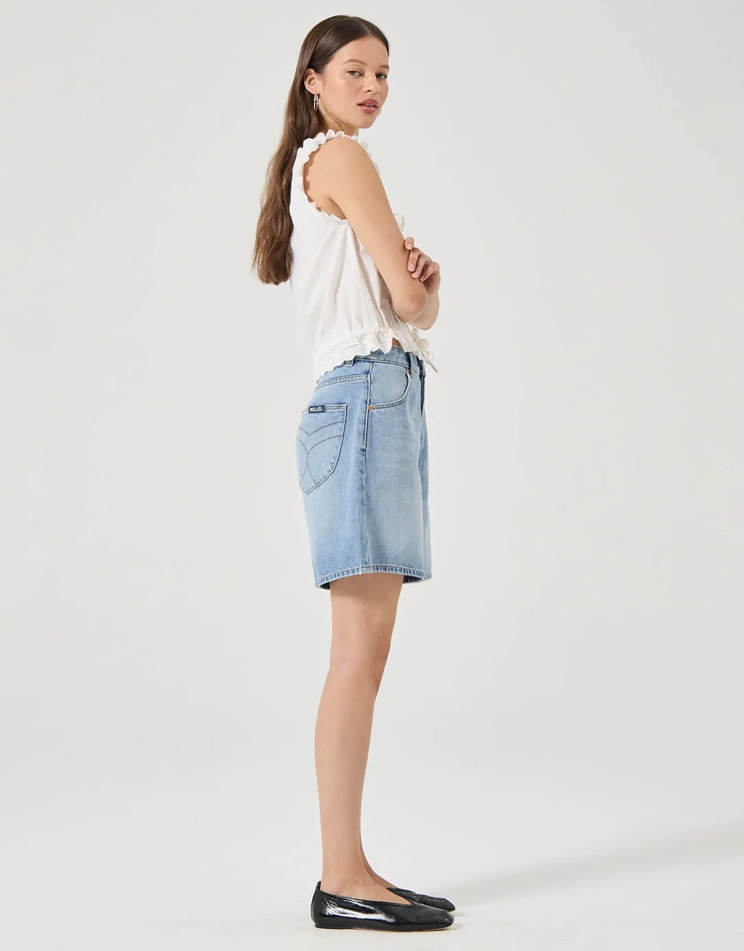 Super Mirage Denim Shorts - Lennon Blue - Image 4