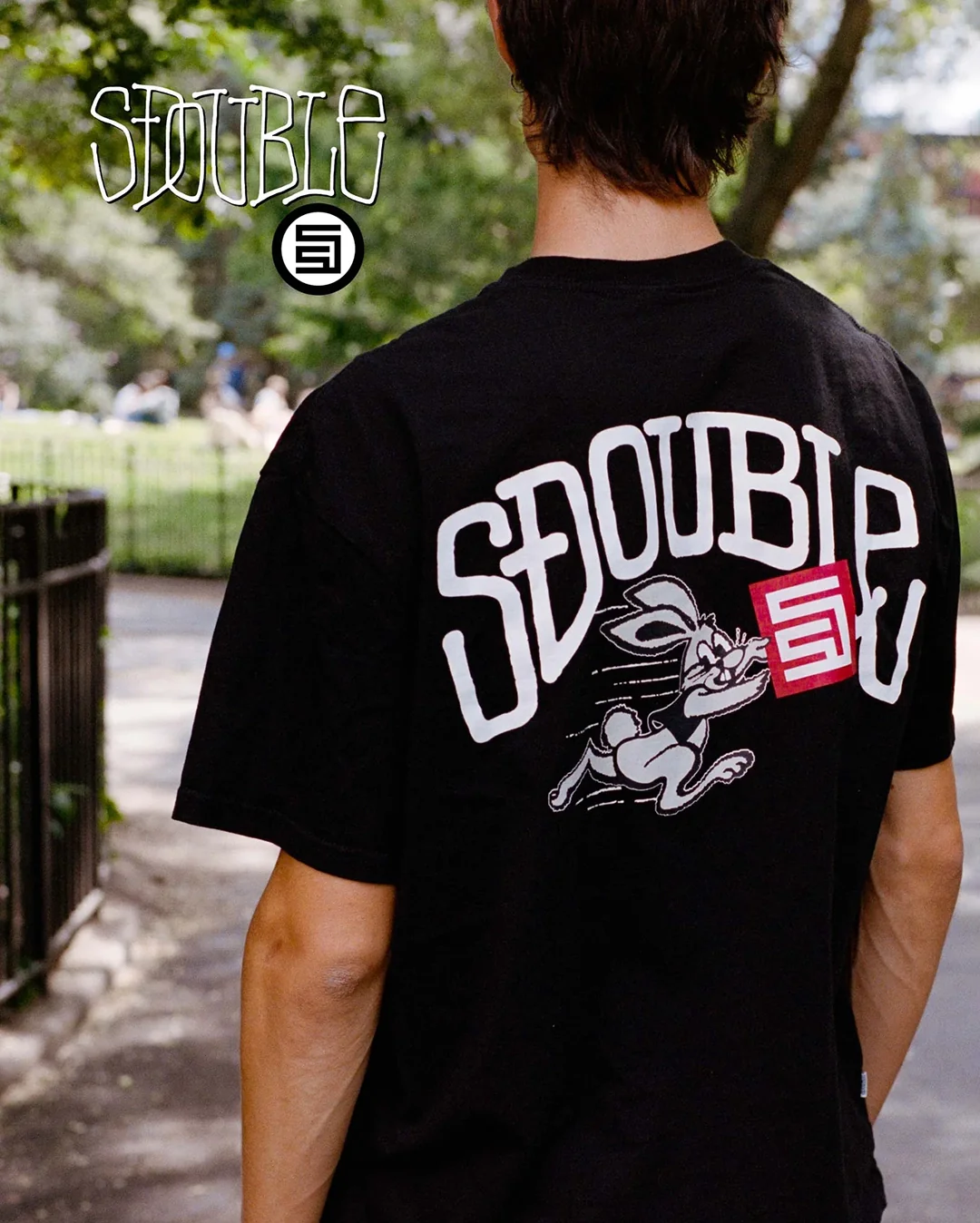 Rabbit T-Shirt - Black - Image 3