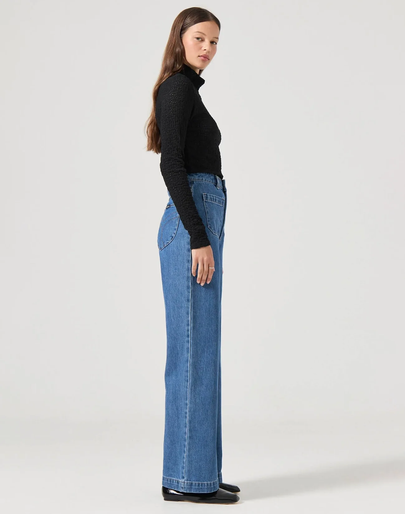 Sailor Long Denim Jeans - Ashley Blue - Image 3