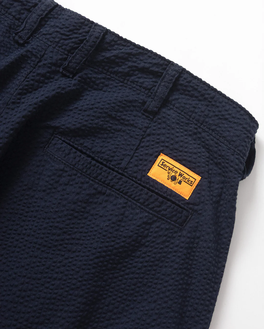 Seersucker Part Timer Shorts - Dark Navy - Image 5