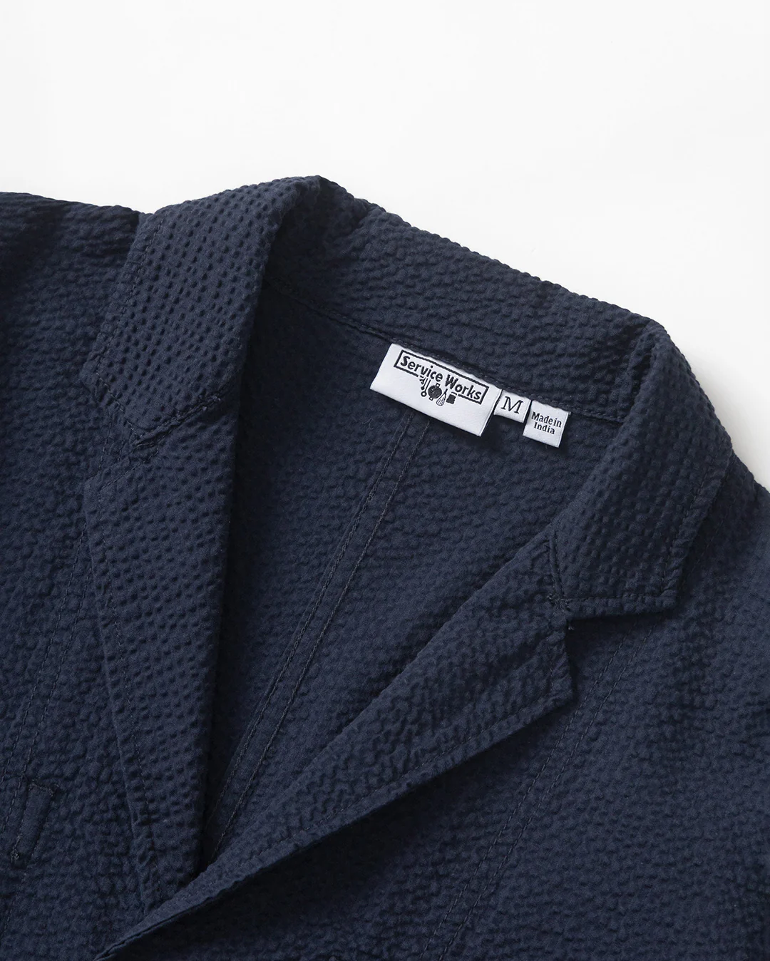 Seersucker Server Suit Jacket - Dark Navy - Image 2
