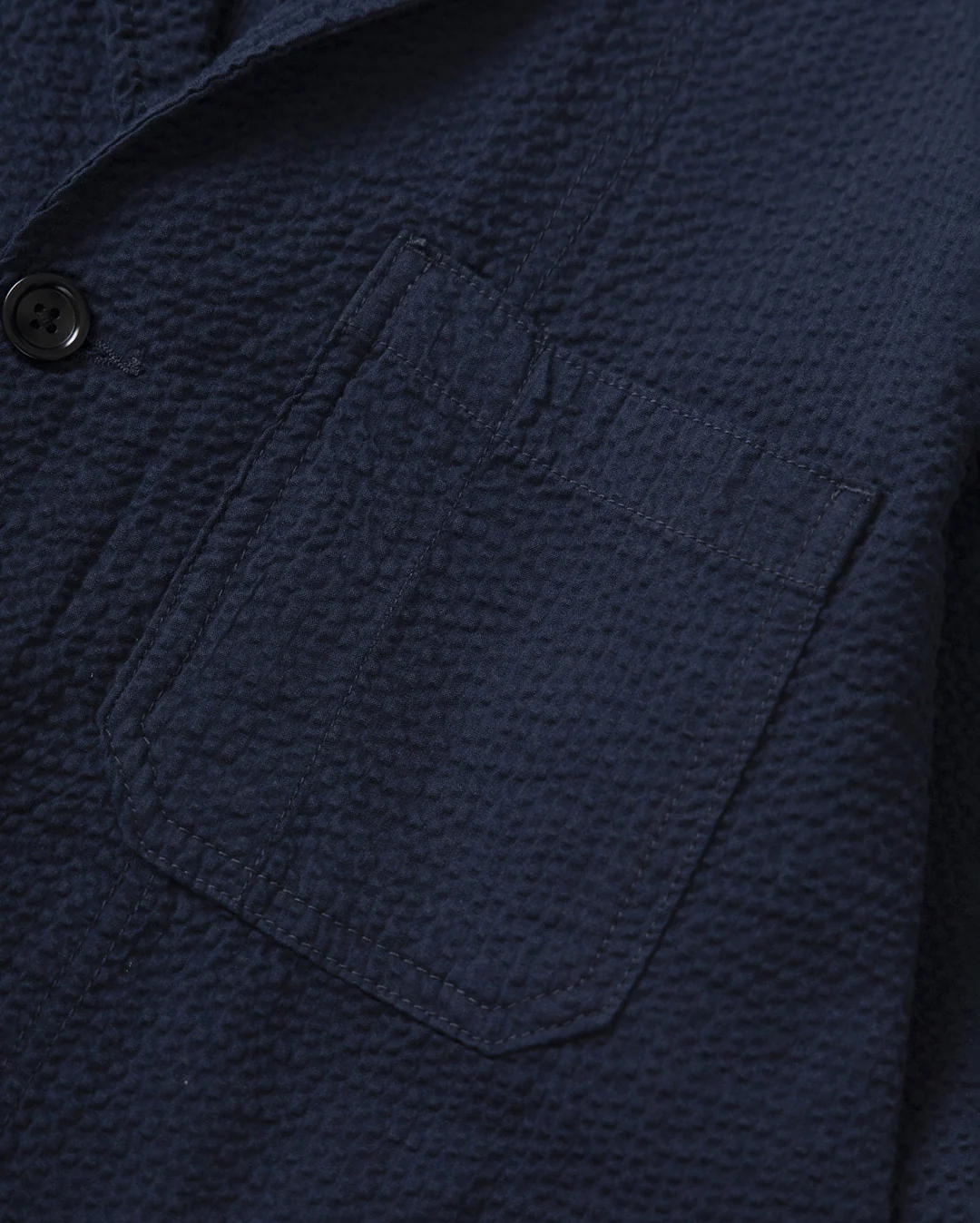 Seersucker Server Suit Jacket - Dark Navy - Image 4