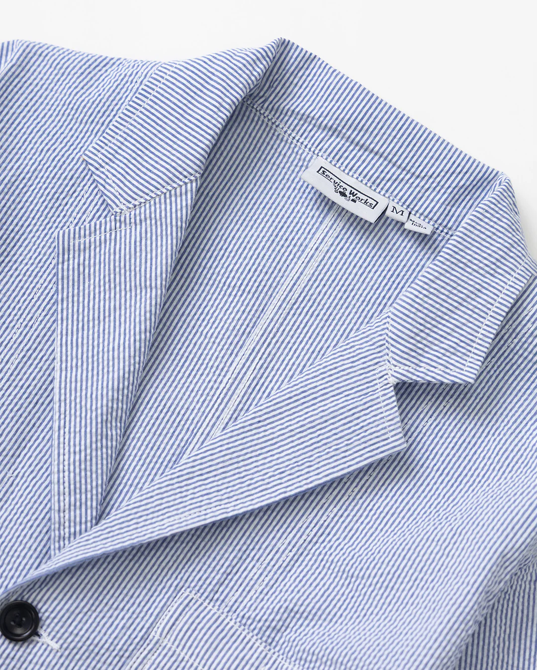 Seersucker Server Suit Jacket - Navy Stripe - Image 2
