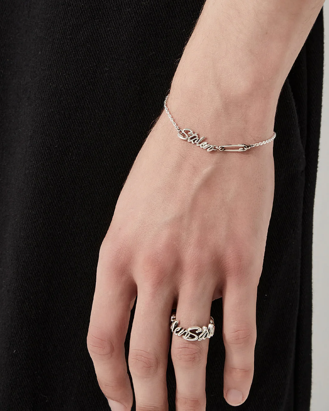 Sentimental Script Bracelet - Silver - Image 4