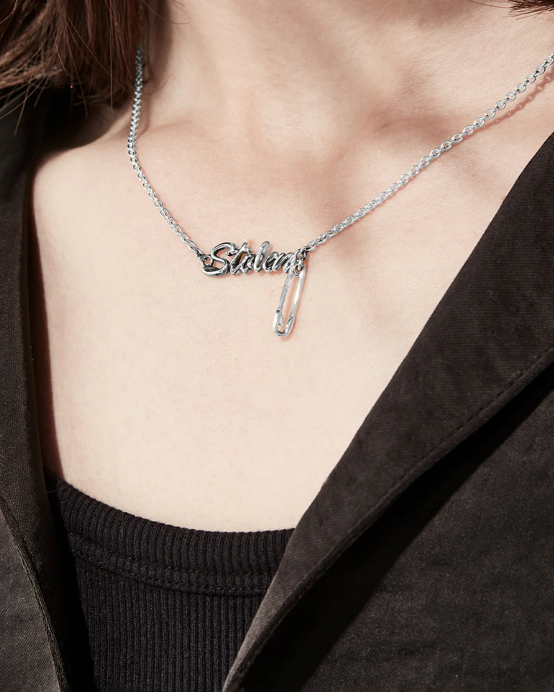 Sentimental Script Necklace - Silver - Image 4