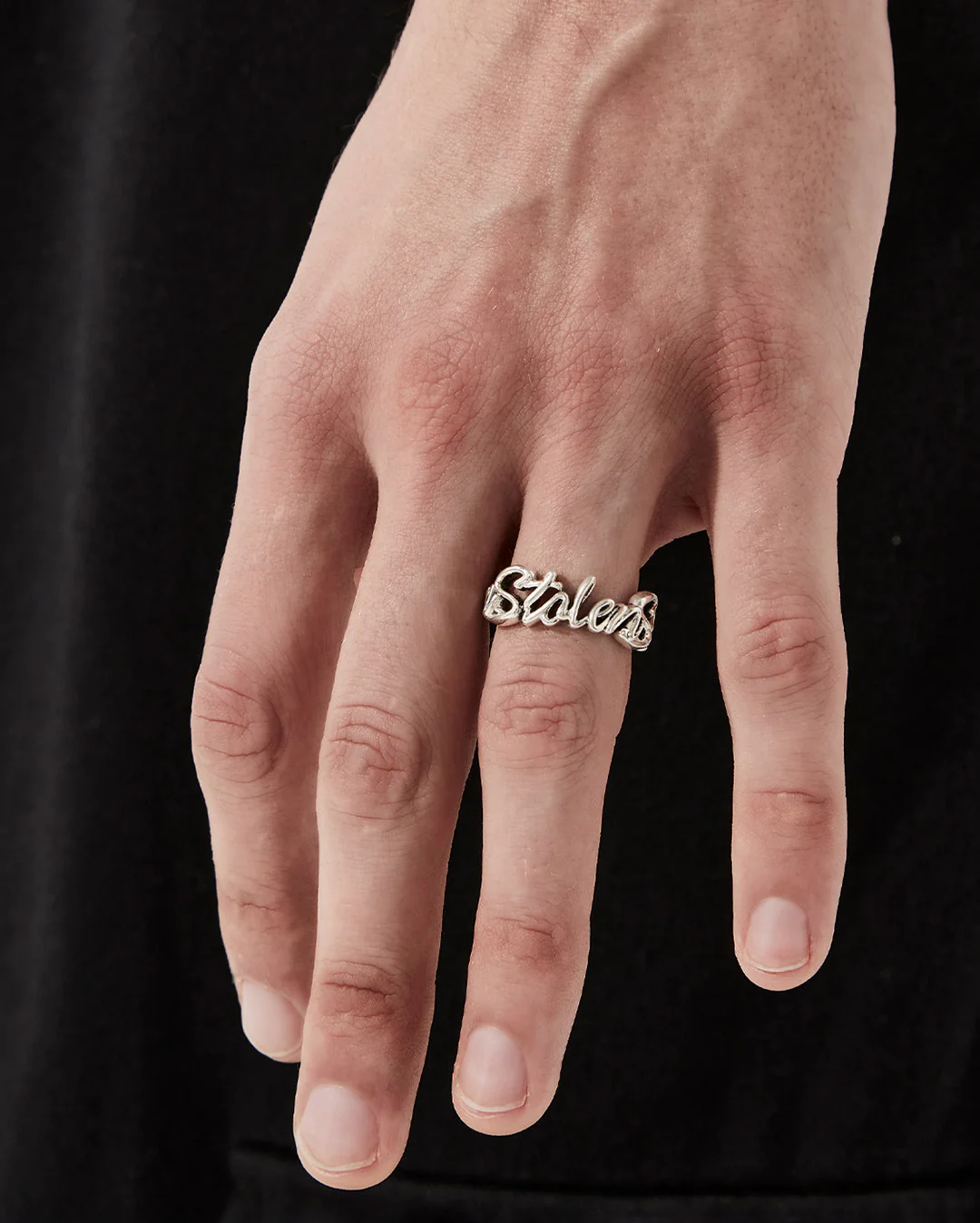 Sentimental Script Ring - Silver - Image 3