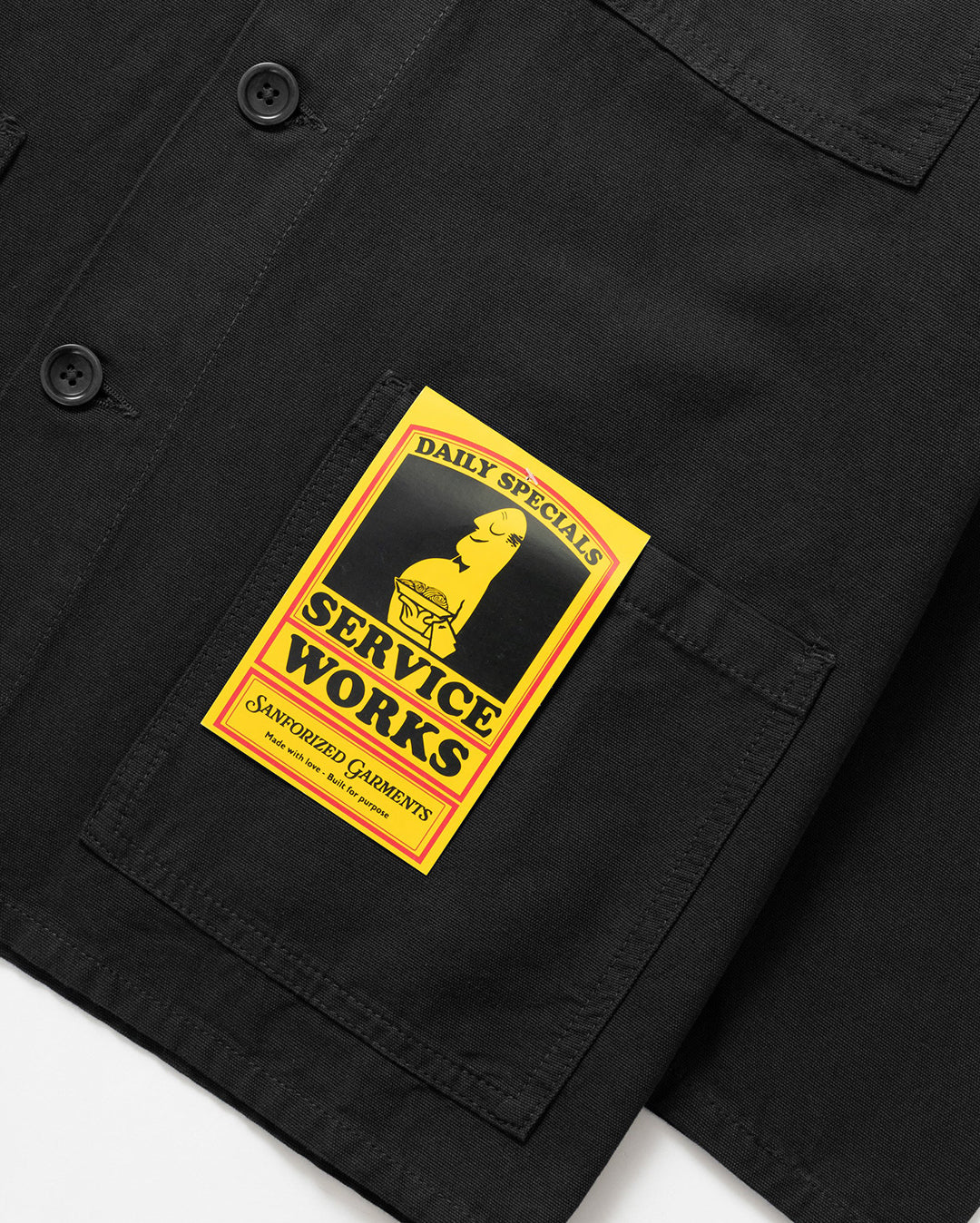 Canvas Chore Shirt - Black - Image 4