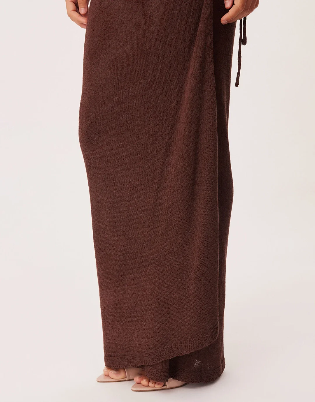 Mandy Wrap Maxi Dress - Chocolate - Image 5
