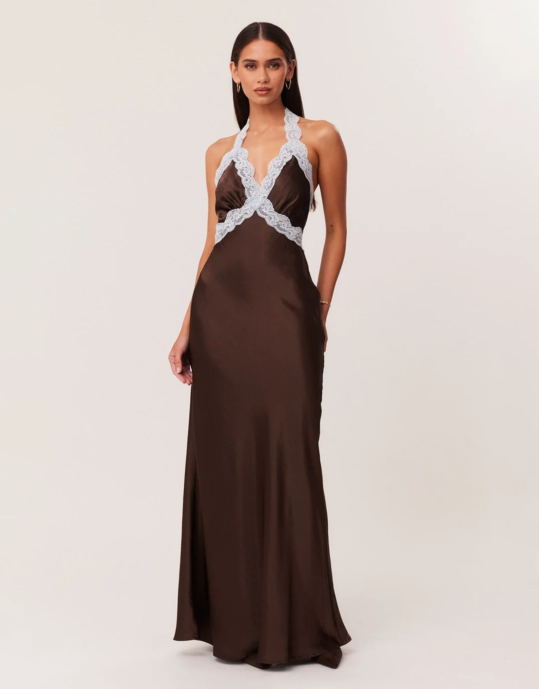 Tonya Slip Maxi Dress 2.0 - Chocolate - Image 2