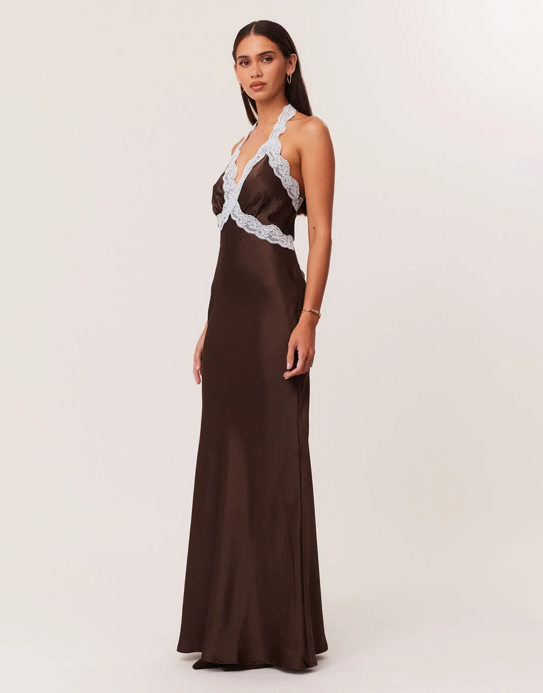 Tonya Slip Maxi Dress 2.0 - Chocolate - Image 3