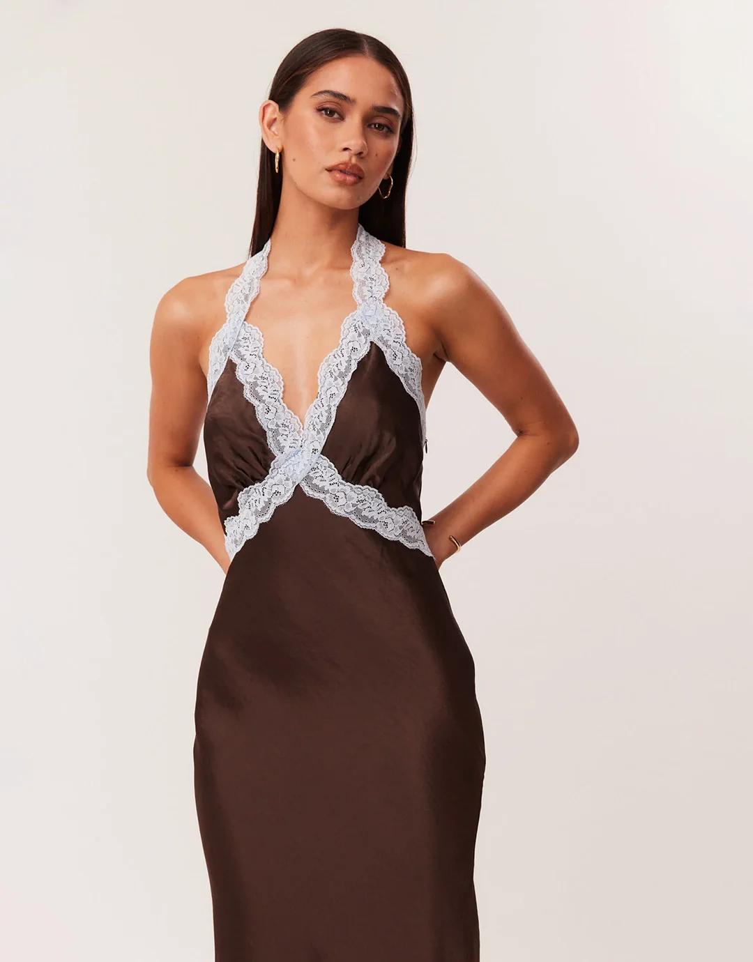 Tonya Slip Maxi Dress 2.0 - Chocolate - Image 5