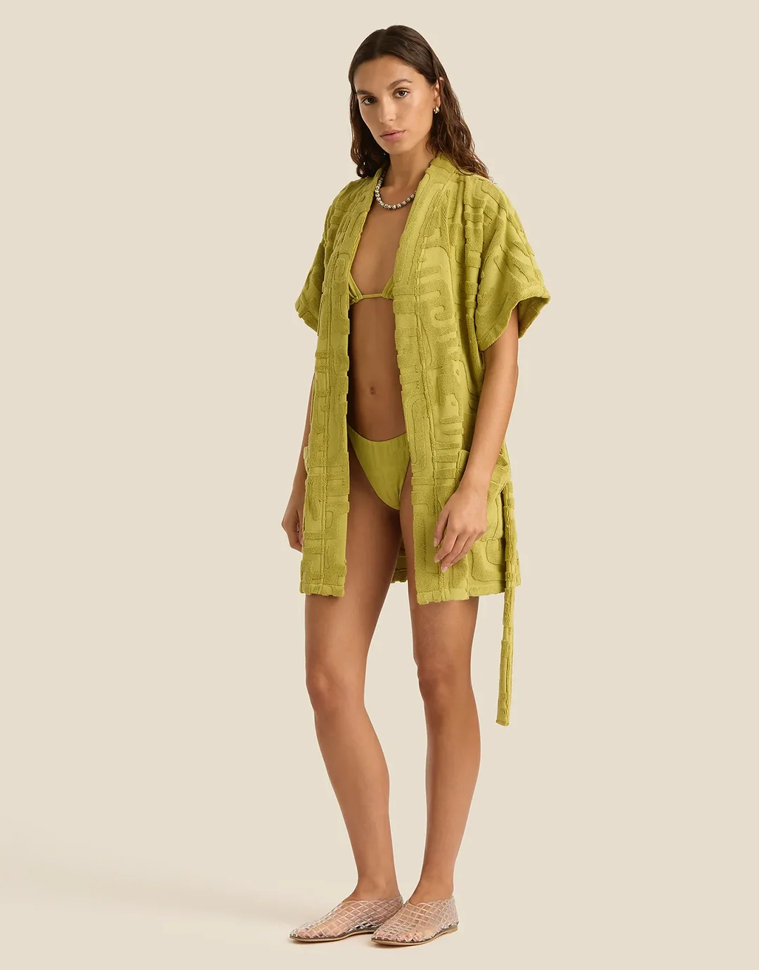 Towelling Mini Robe - Kin Aloe S/M - Image 2