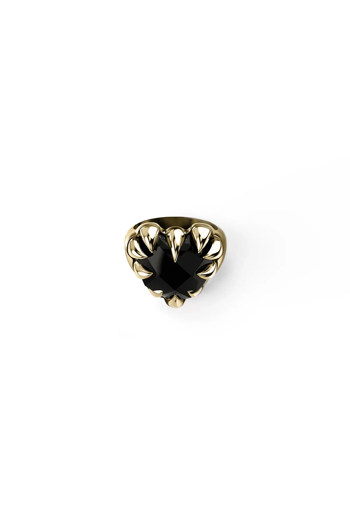 Love Claw Cocktail Ring - Gold Plated / Onyx - Image 2