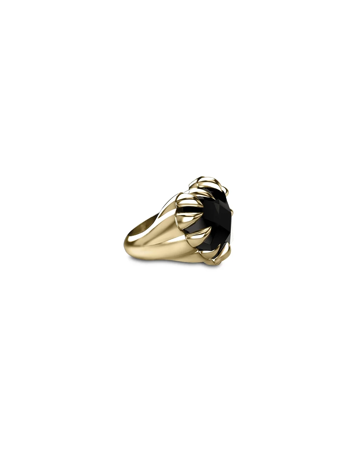 Love Claw Cocktail Ring - Gold Plated / Onyx - Image 4
