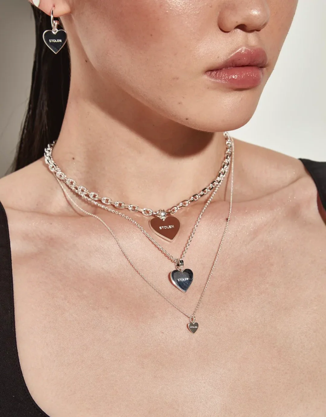 Stolen Heart Necklace - Silver - Image 6