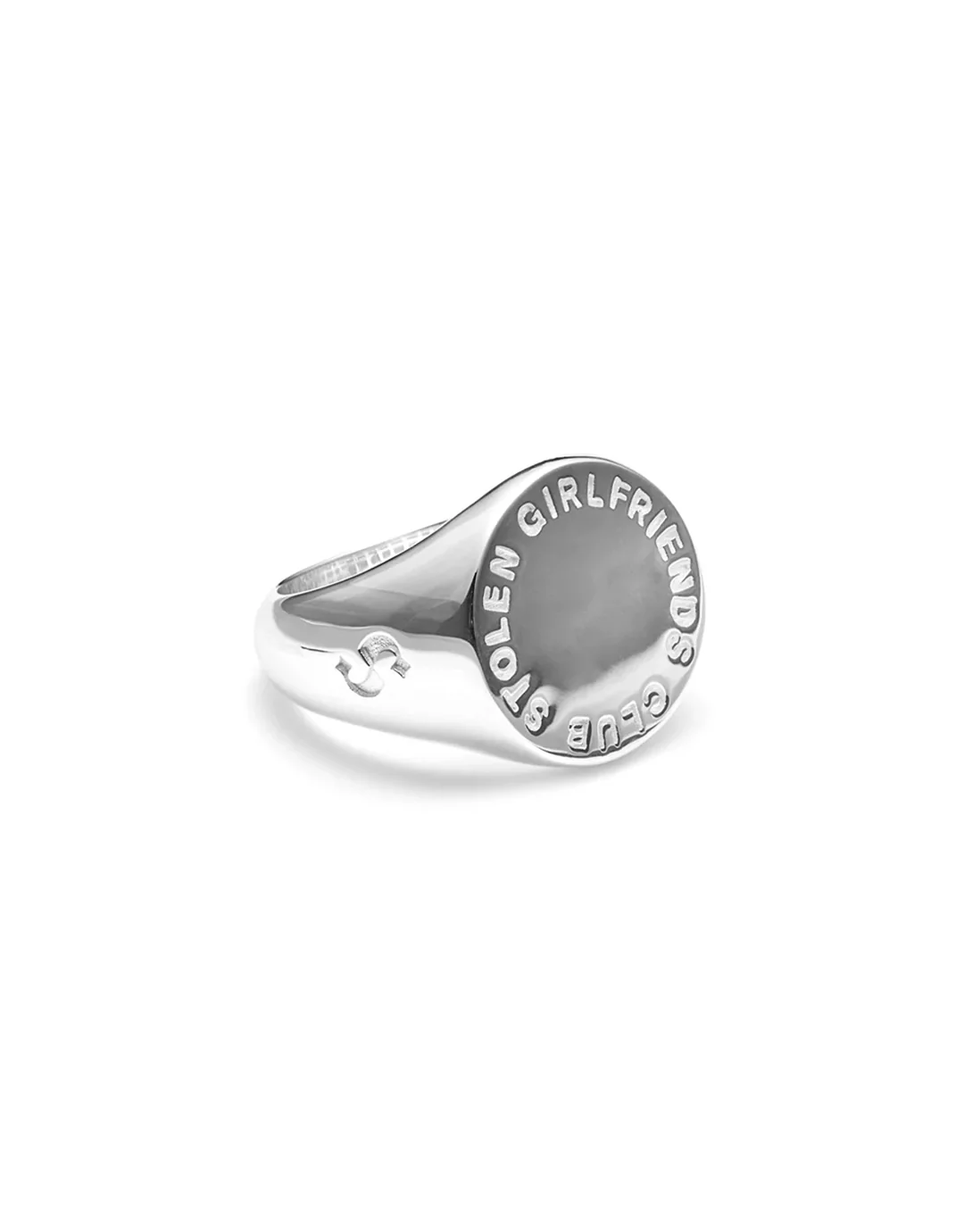 Text Logo Soverign Ring - Silver - Image 6
