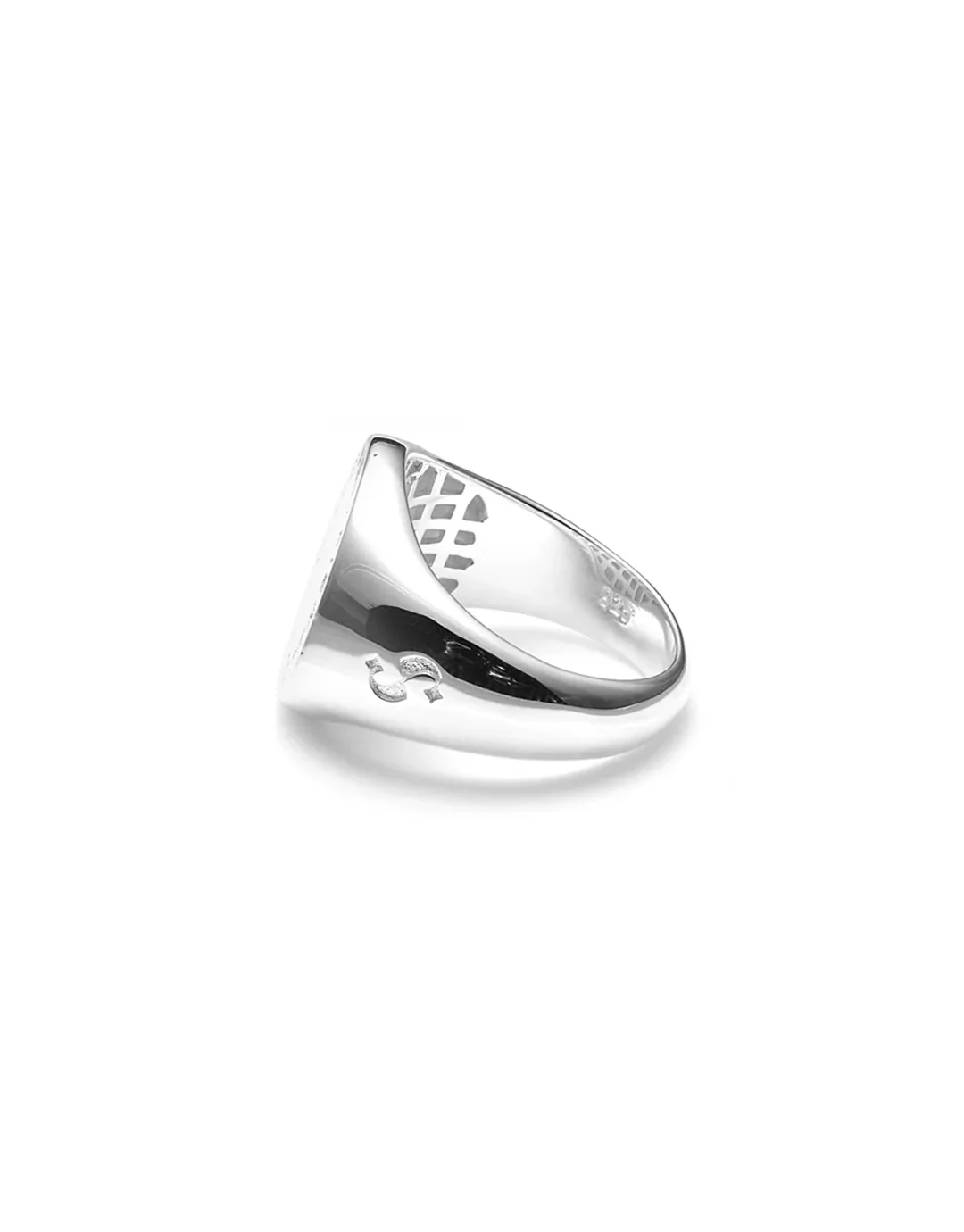 Text Logo Soverign Ring - Silver - Image 8