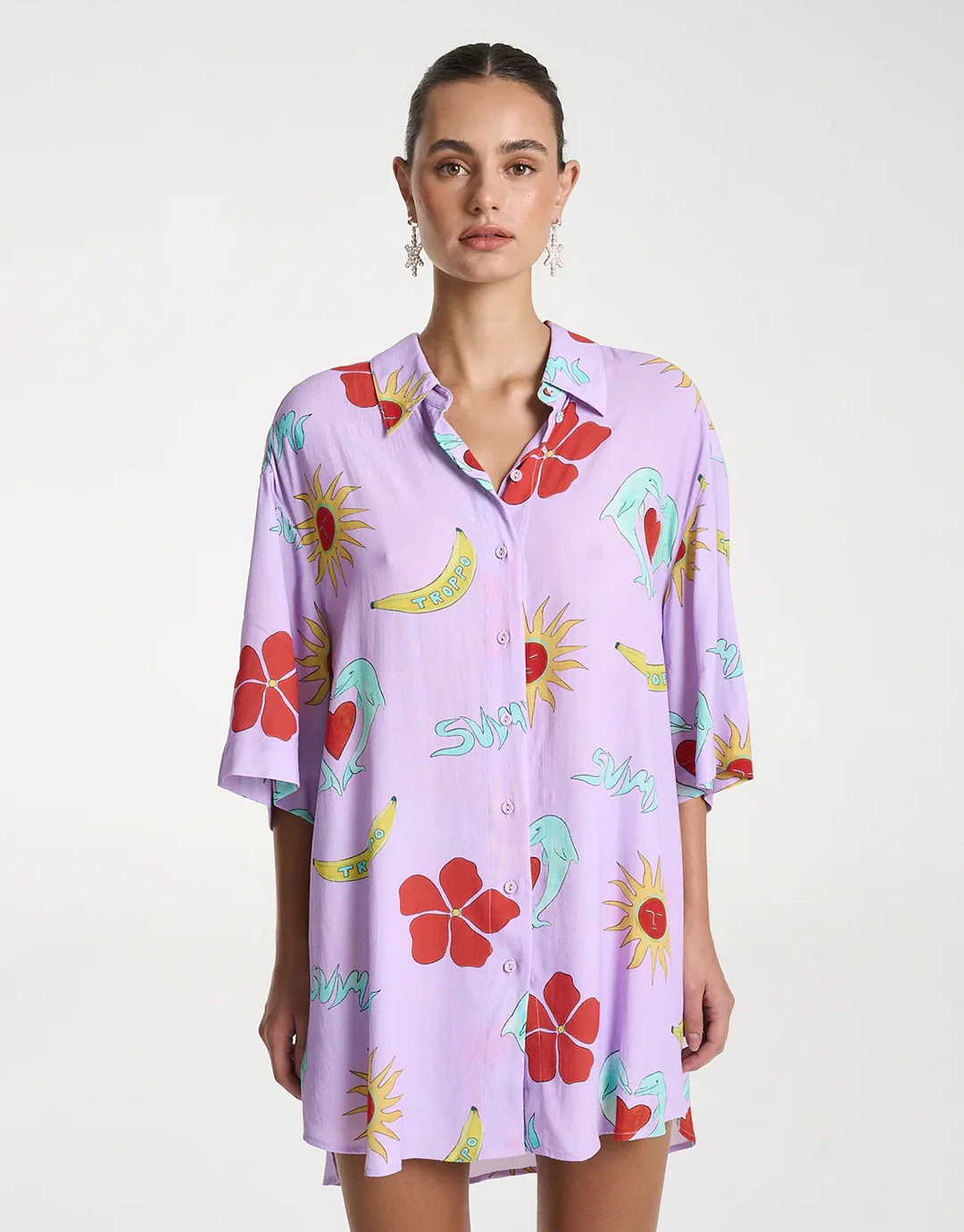 Big Shirt - Lilac Troppo - Image 5