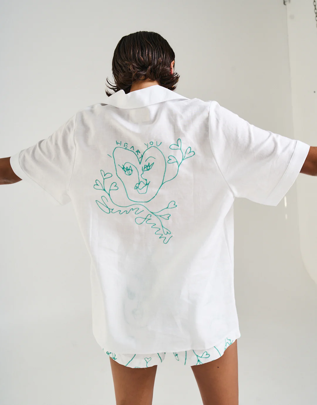 Collared Ss Shirt - I Heart U - Image 4