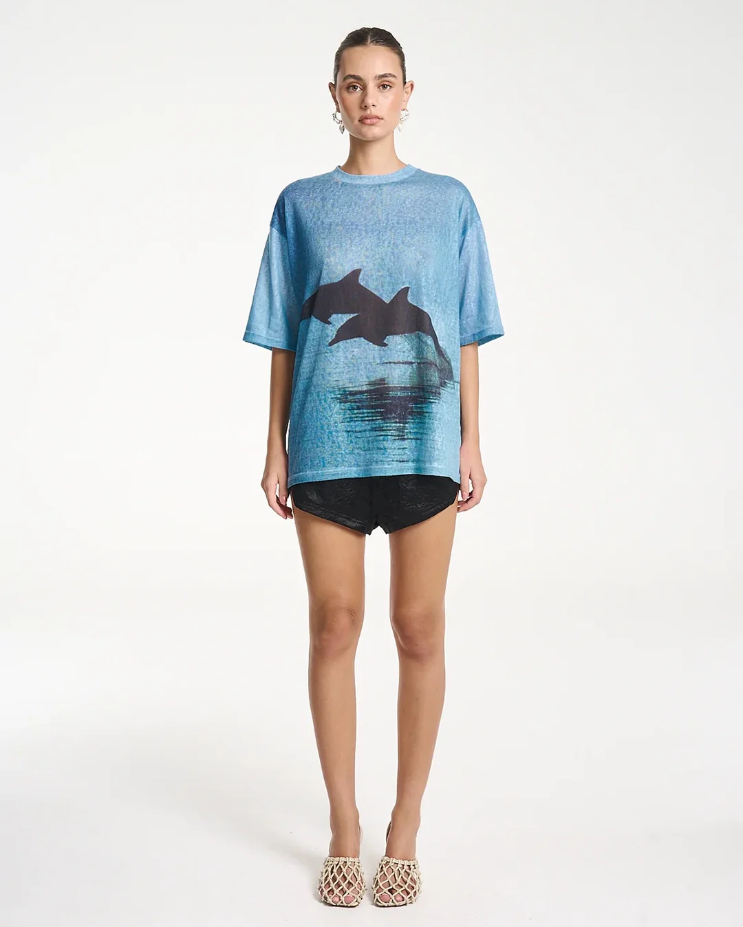 Double Dolphin T-Shirt - Blue - Image 11