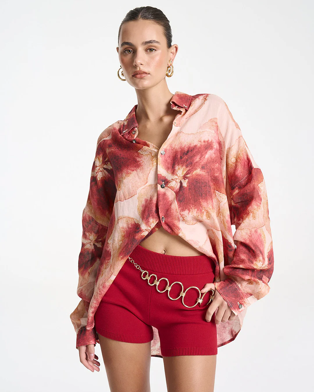 Long Sleeve Oversized Shirt - Aloha - Image 5