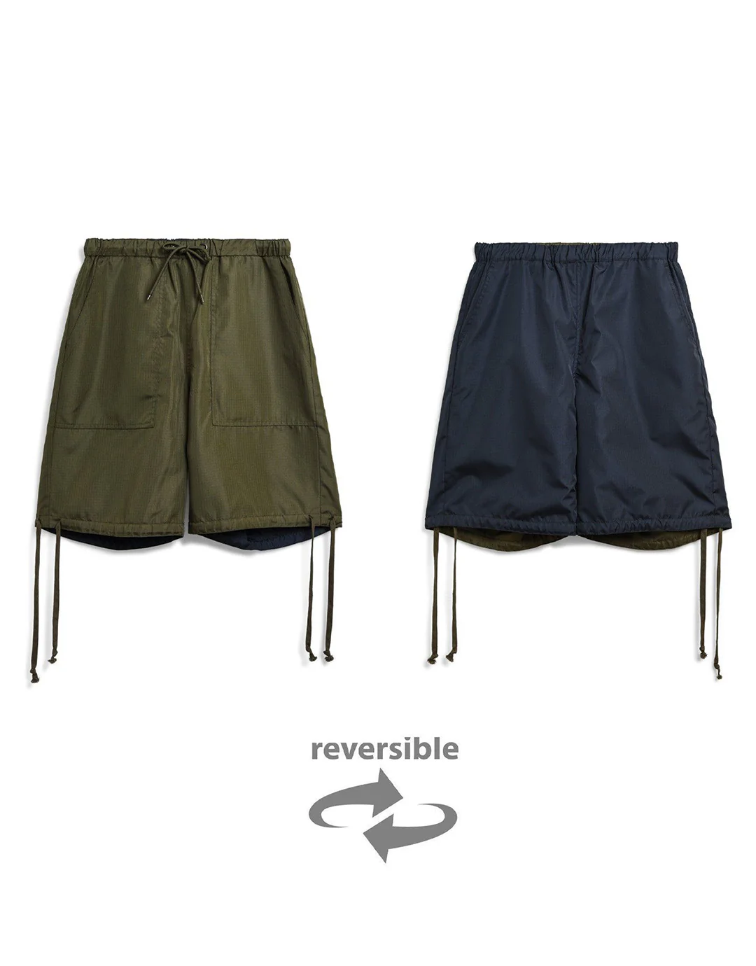 Military Reversible Shorts - Olive - Image 4