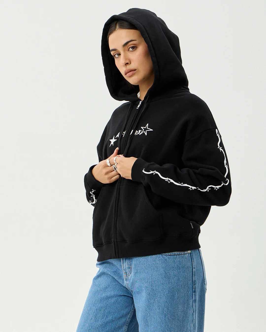 Terra - Recycled Zip Hood - Black - Image 5