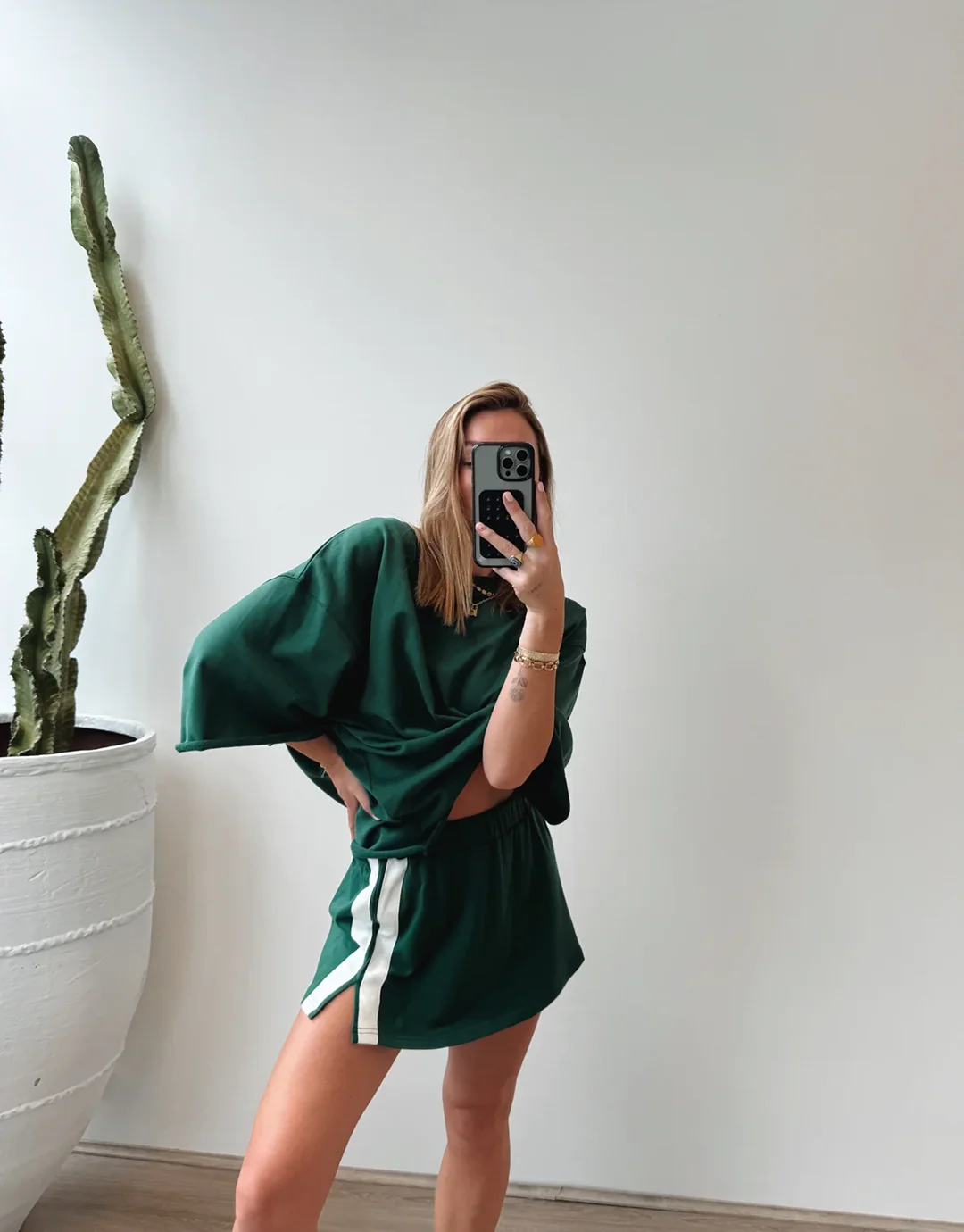 The Maya Mini Skirt - Forest Green - Image 2