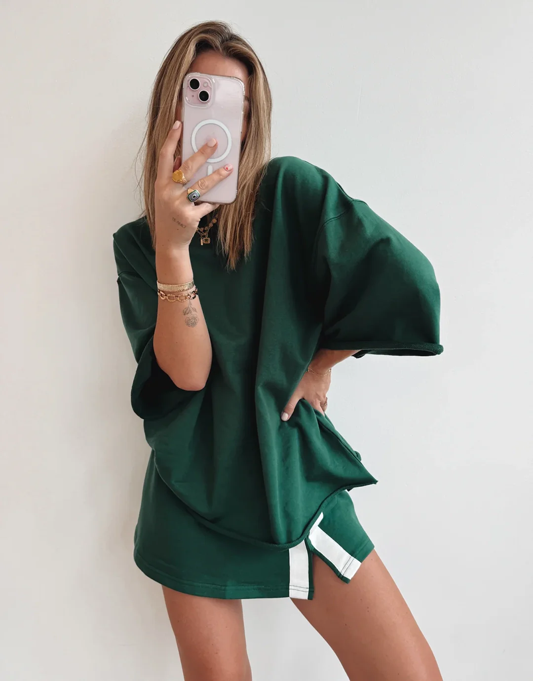 The Maya Mini Skirt - Forest Green - Image 3