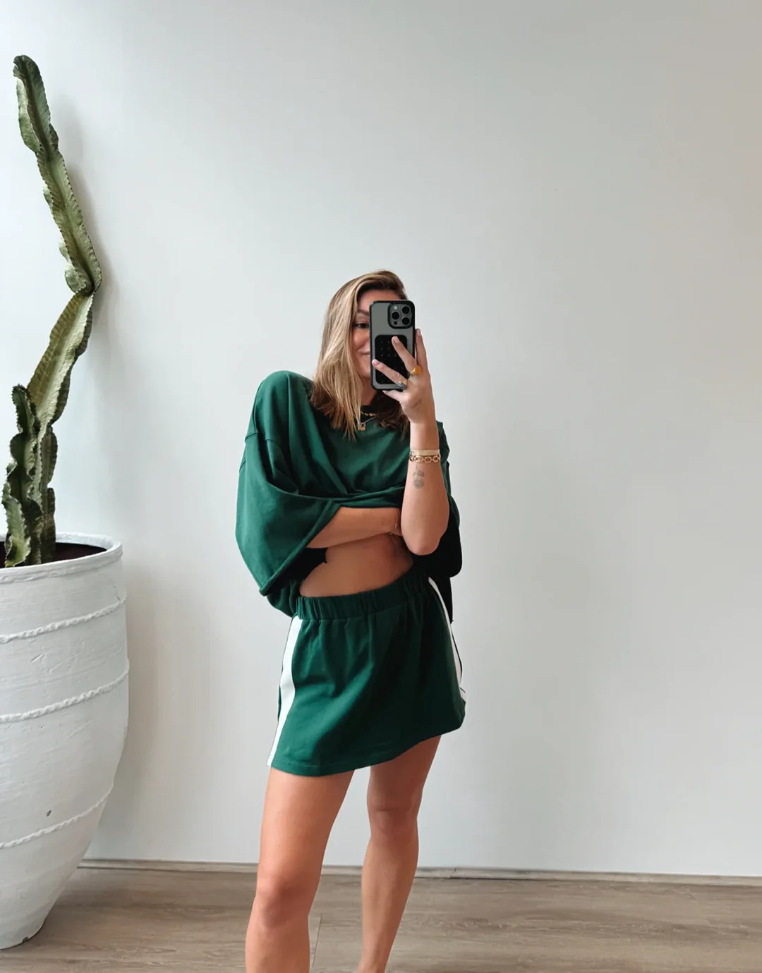 The Maya Mini Skirt - Forest Green - Image 4