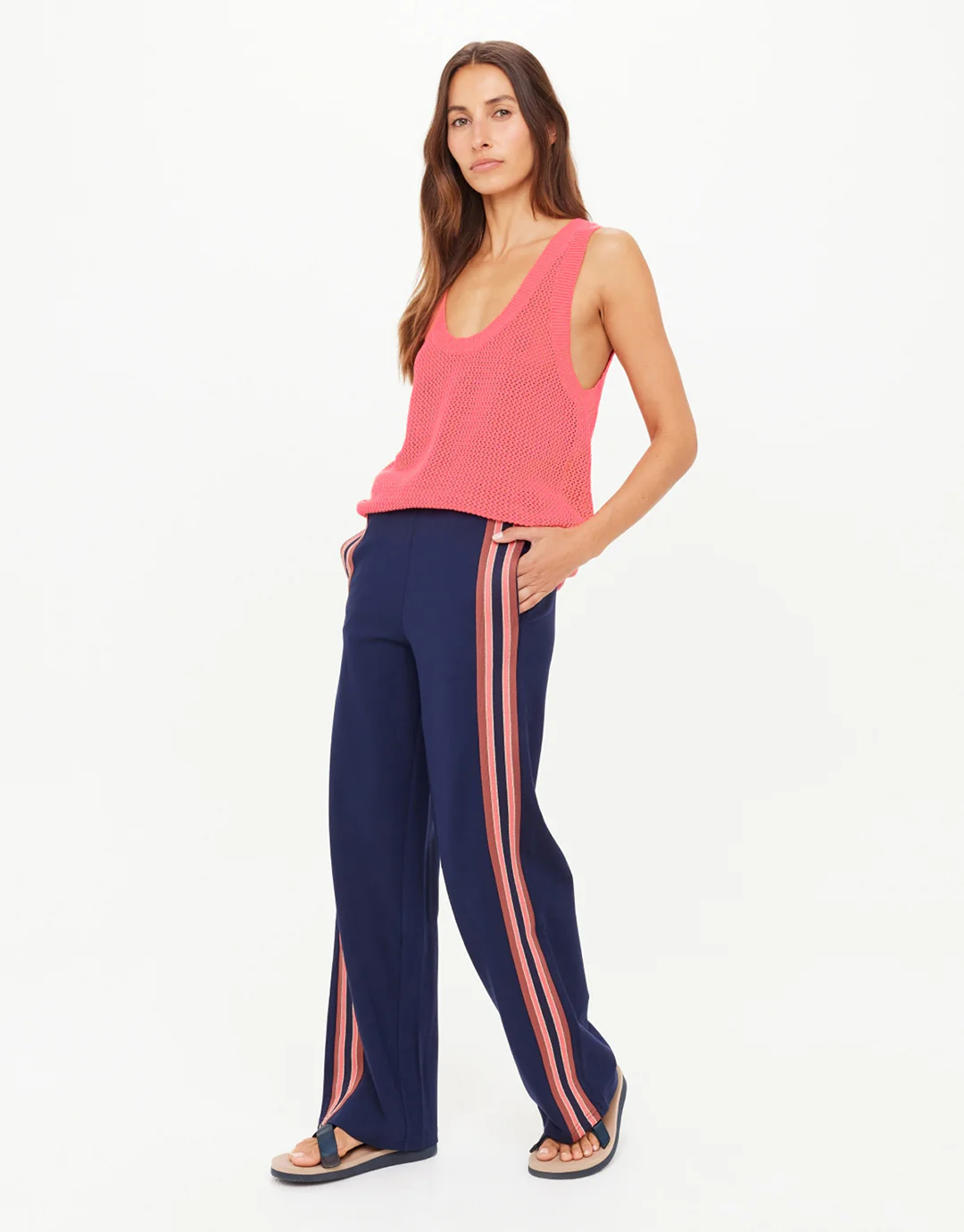 Ananda Wide Leg Cody Pants - Navy - Image 2