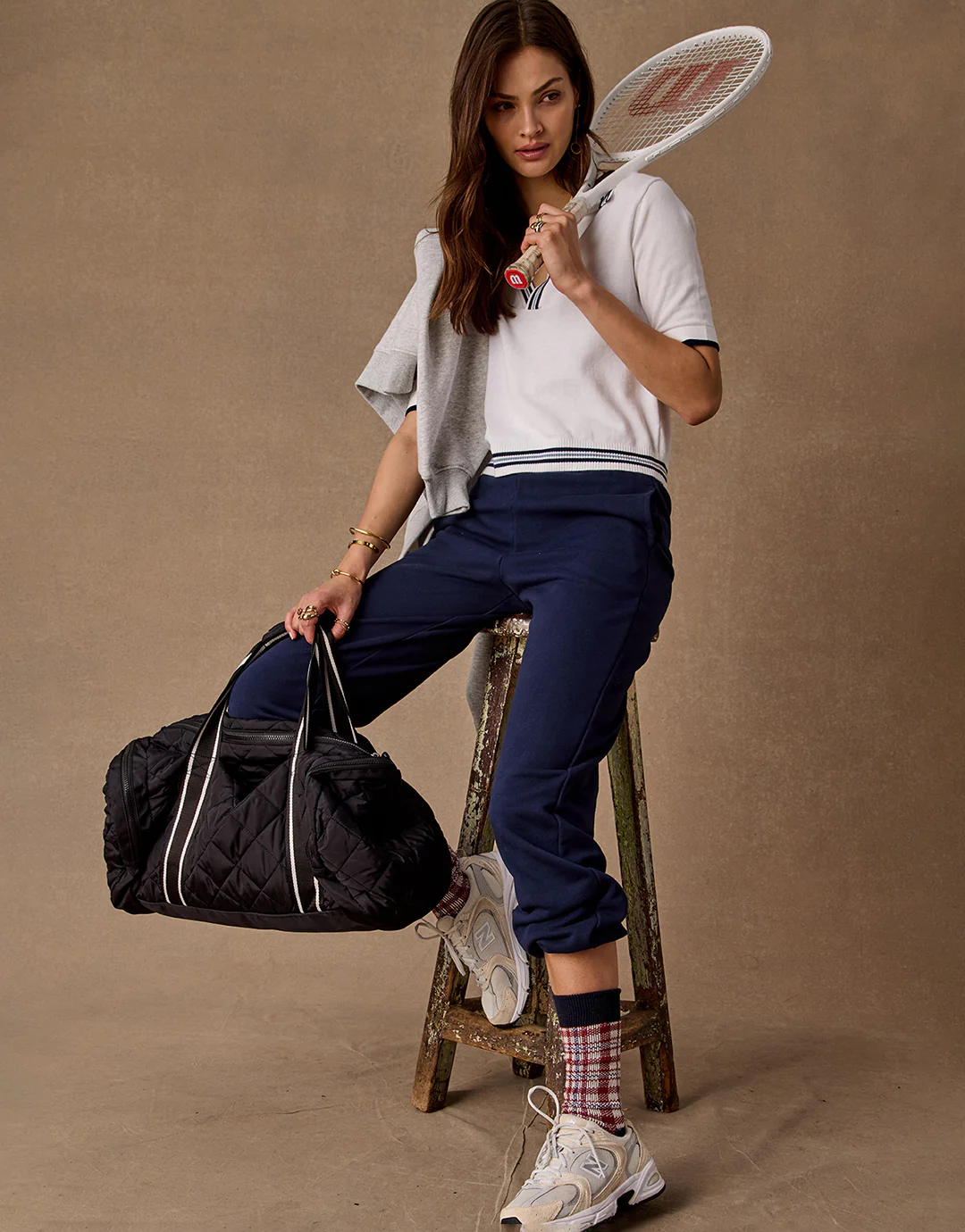 Archie Collared Knit Polo - White - Image 7