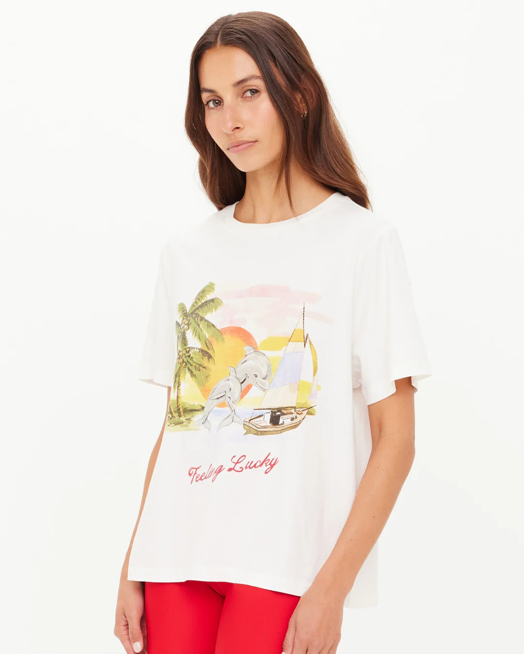 Feeling Lucky Jodhi T-Shirt - Creme - Image 4