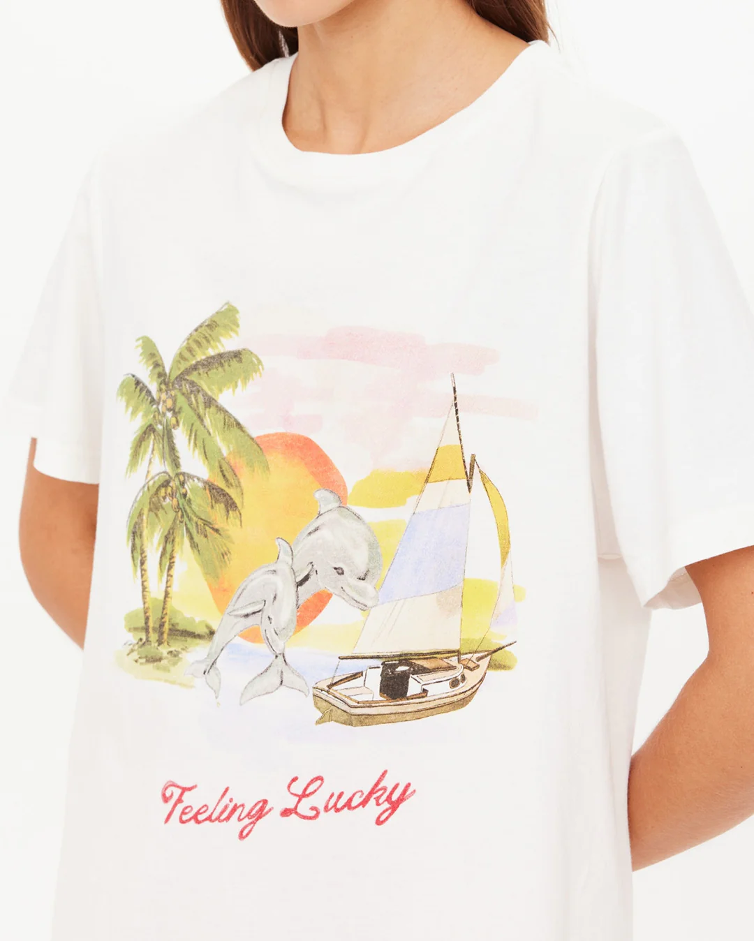 Feeling Lucky Jodhi T-Shirt - Creme - Image 6