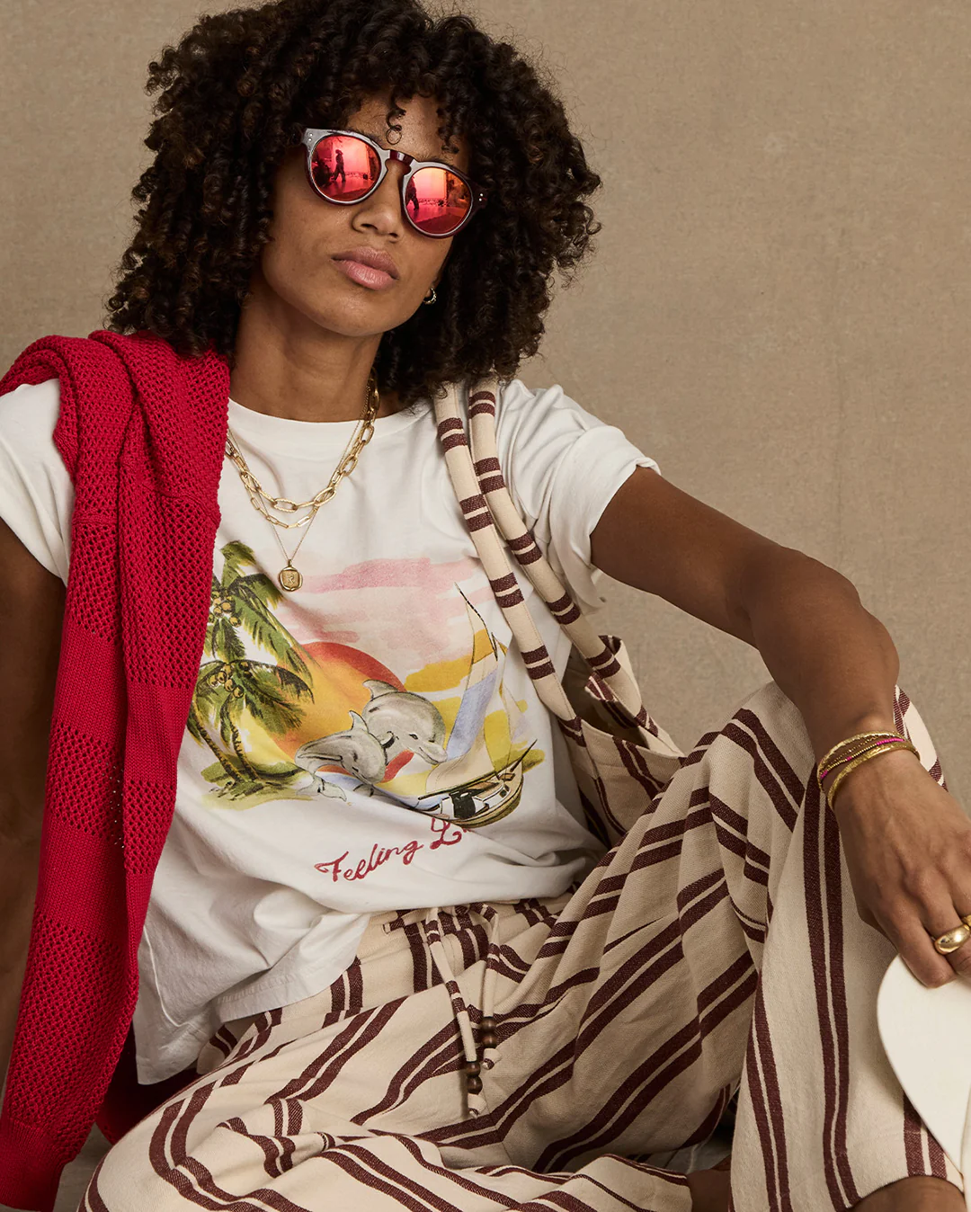 Feeling Lucky Jodhi T-Shirt - Creme - Image 9