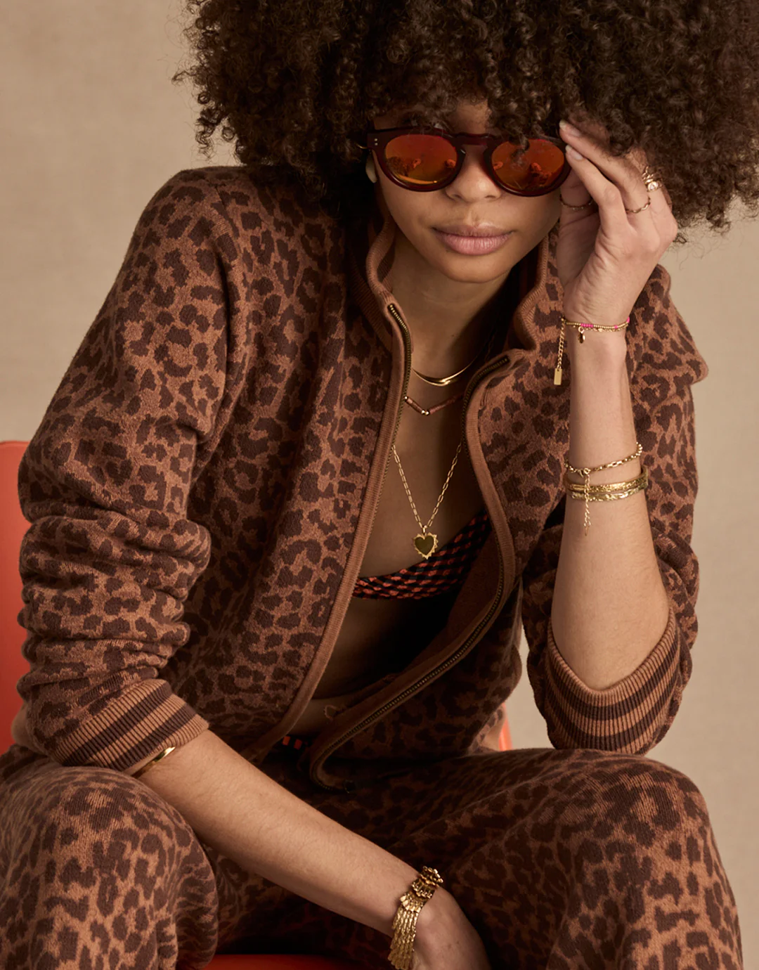 Malawi Margot Knit Jacket - Leopard - Image 6