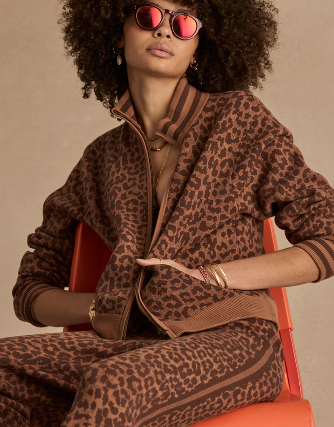 Malawi Margot Knit Jacket - Leopard - Image 7