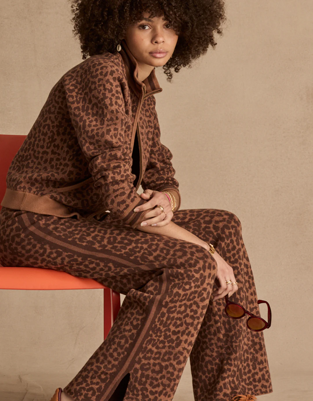 Malawi Tia Knit Pant - Leopard - Image 7