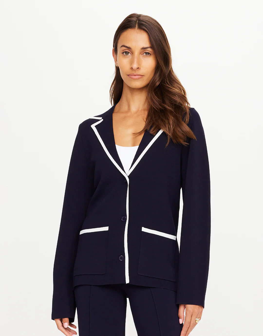 Monte Carlo Alix Knit Blazer - Navy - Image 2