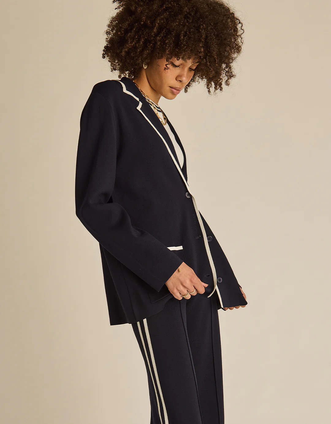 Monte Carlo Alix Knit Blazer - Navy - Image 8