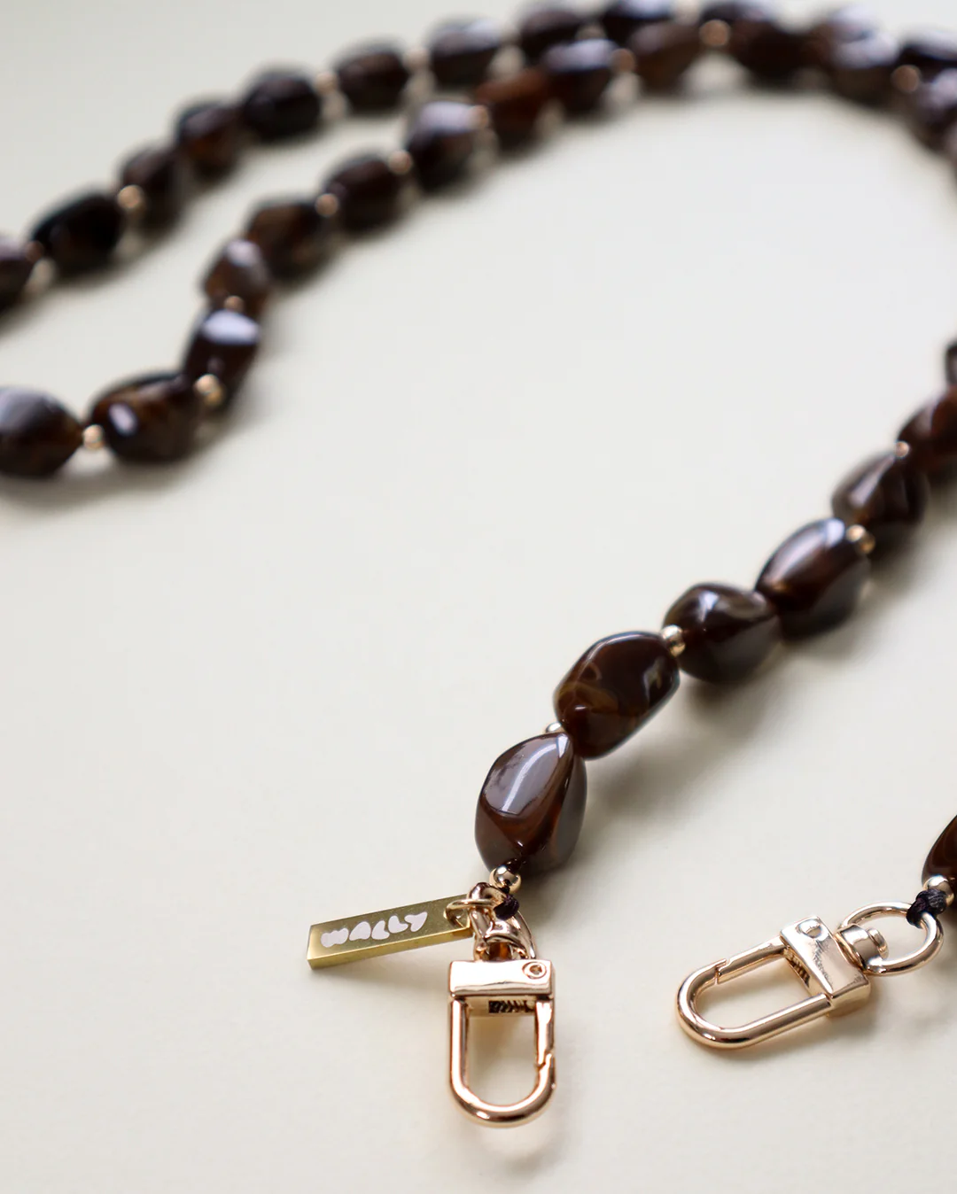 Brown Stone Cross Body Chain - Brown - Image 4