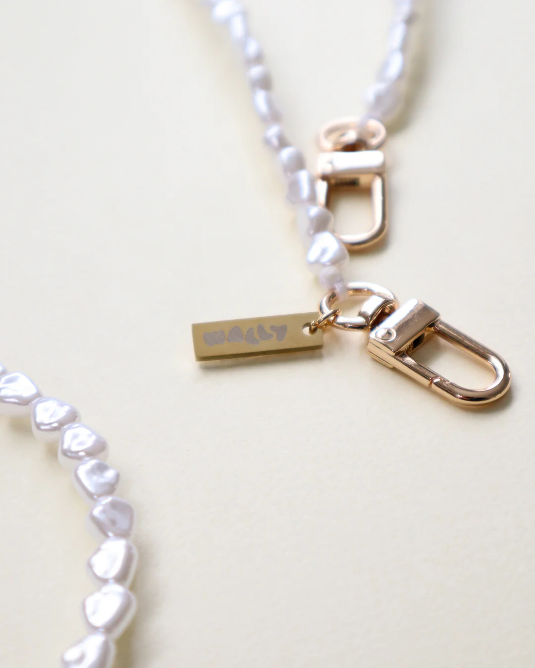White Pearl Cross Body Chain - White - Image 3