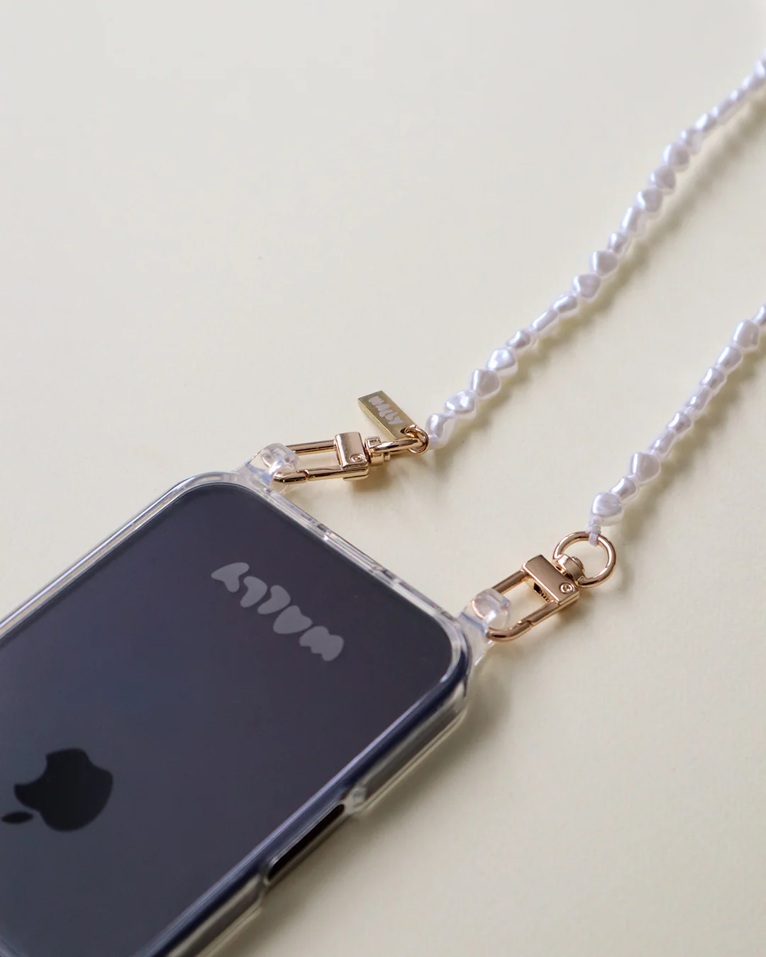 White Pearl Cross Body Chain - White - Image 4