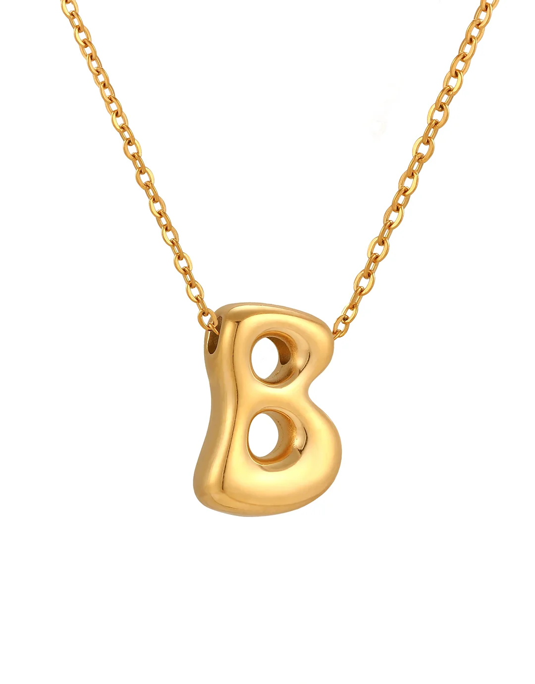 Cloud Letter Pendant - Gold - Image 4