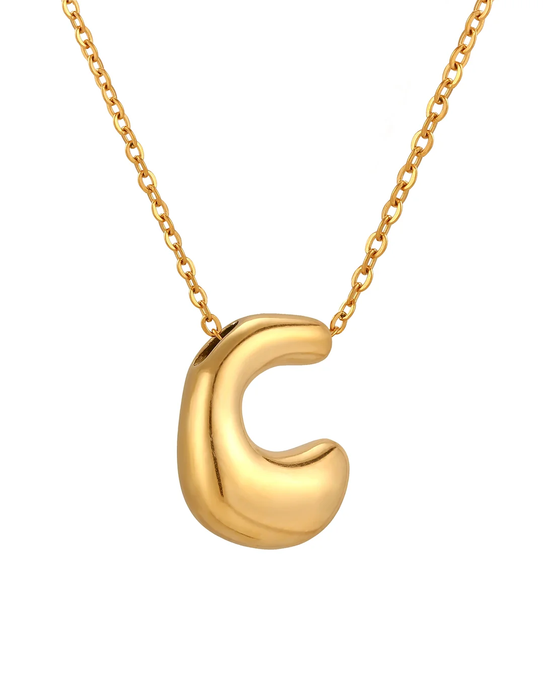 Cloud Letter Pendant - Gold - Image 5