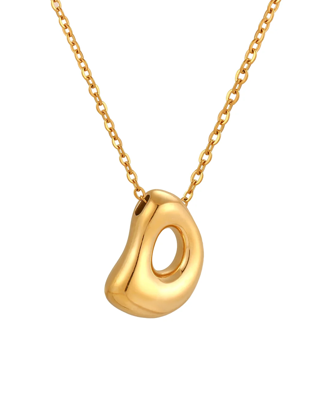 Cloud Letter Pendant - Gold - Image 6